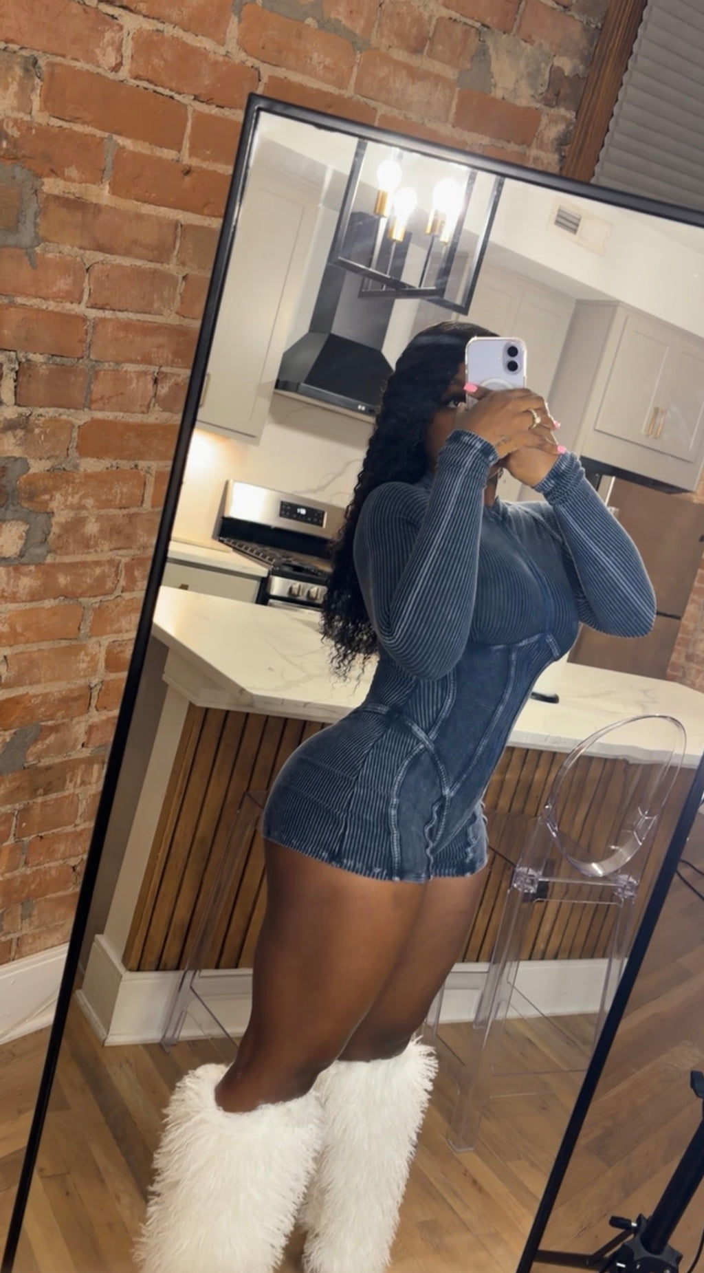 Acid washed hot short romper