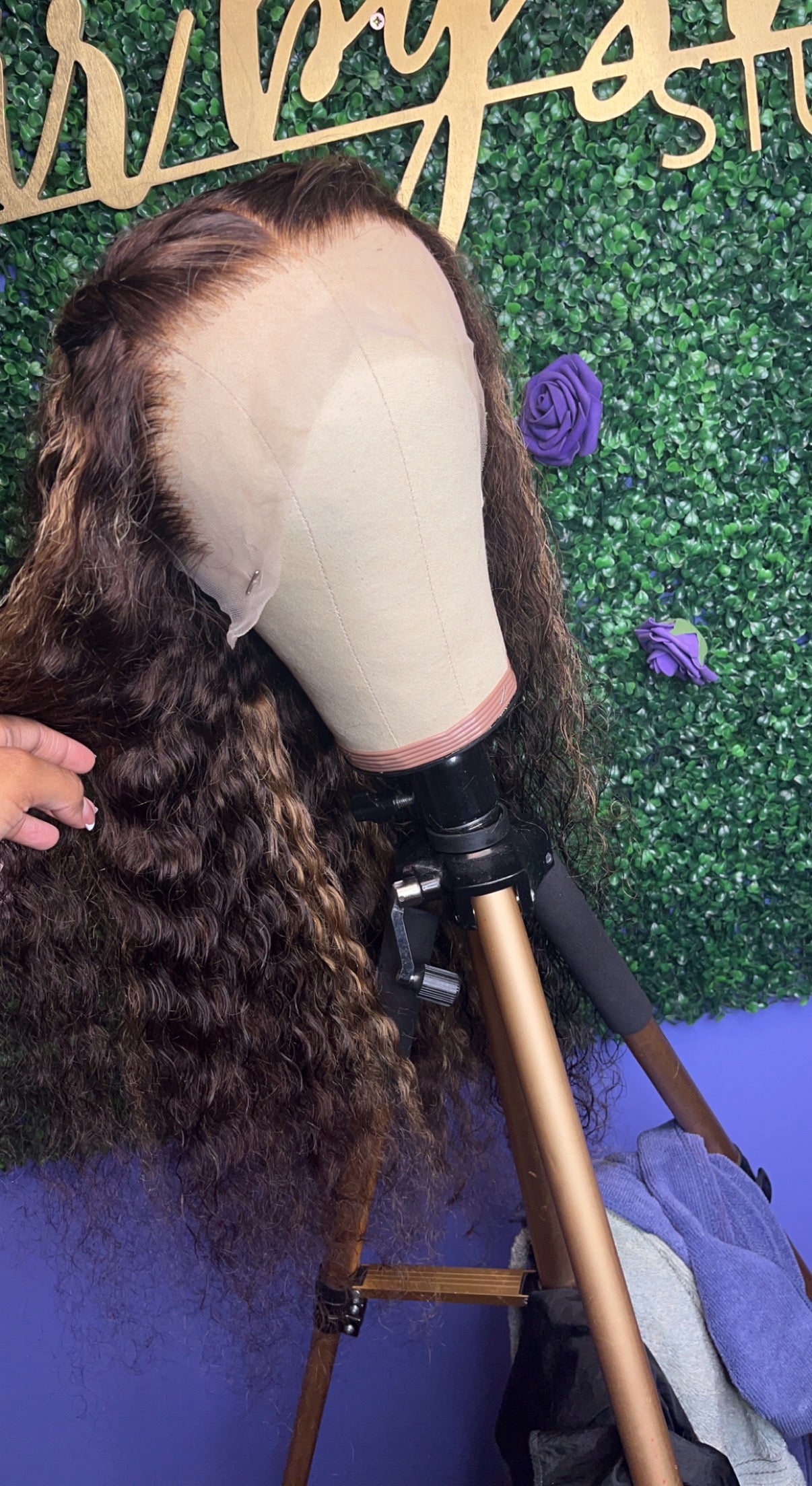 Water Wave Reece-Cup Transparent Frontal Wig
