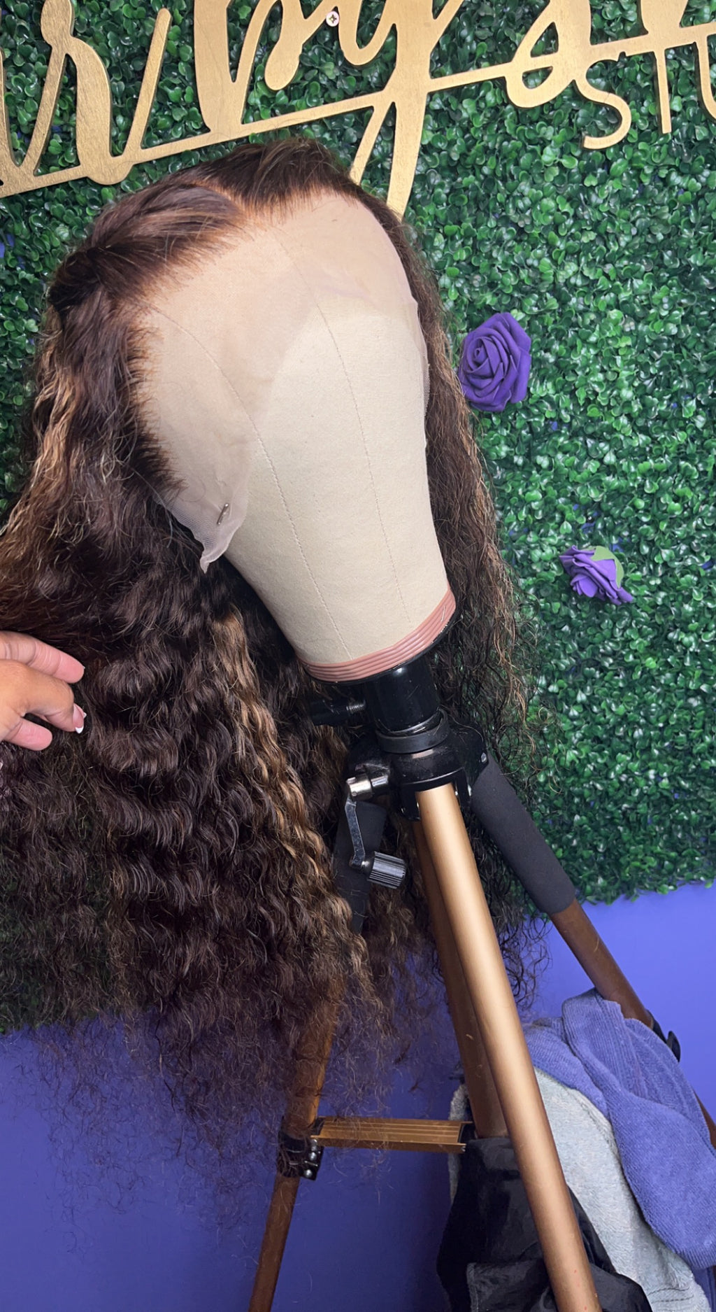 Water Wave Reece-Cup Transparent Frontal Wig